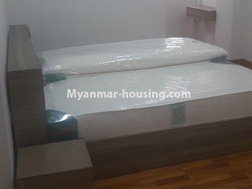 Myanmar real estate - for rent property - No.4561 - Furnished Mini Condominium room for rent near Junction City, Pabedan! - bedroom view