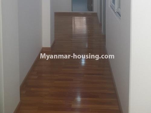 Myanmar real estate - for rent property - No.4561 - Furnished Mini Condominium room for rent near Junction City, Pabedan! - corridor view