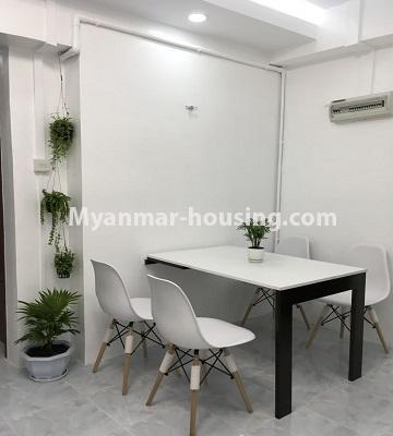 Myanmar real estate - for rent property - No.4571 - Decorated two bedroom condominium room for rent in Dagon Seikkan! - dining area view