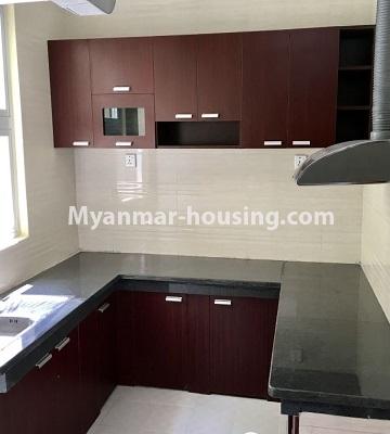 ミャンマー不動産 - 賃貸物件 - No.4571 - Decorated two bedroom condominium room for rent in Dagon Seikkan! - kitchen view