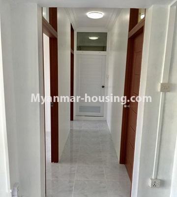 Myanmar real estate - for rent property - No.4571 - Decorated two bedroom condominium room for rent in Dagon Seikkan! - corridor view