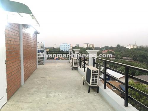 缅甸房地产 - 出租物件 - No.4573 - Half and three storey building on Sit Taung Street, North Dagon! - rooftop view