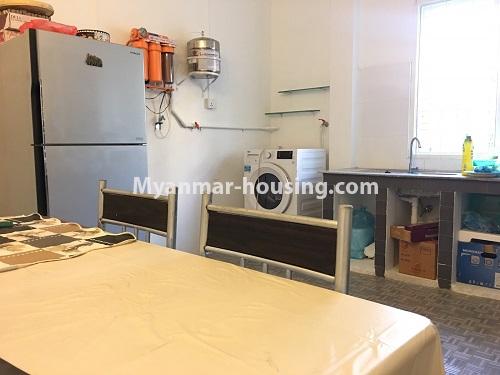 Myanmar real estate - for rent property - No.4573 - Half and three storey building on Sit Taung Street, North Dagon! - kitchen view