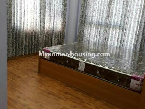 缅甸房地产 - 出租物件 - No.4575 - Furnished condominium room near Inya Lake for rent in Hlaing! - bedroom 1