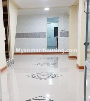 缅甸房地产 - 出租物件 - No.4578 - Decorated ground floor with full mezzanine for rent in Sanchaung! - ground floor tiled flooring