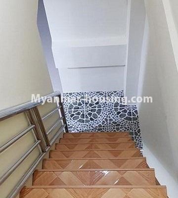 Myanmar real estate - for rent property - No.4578 - Decorated ground floor with full mezzanine for rent in Sanchaung! - stair view to mezzanine