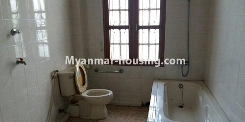 Myanmar real estate - for rent property - No.4579 - Four storey landed house for office or company for rent near Tarmway Ocean! - bathroom view