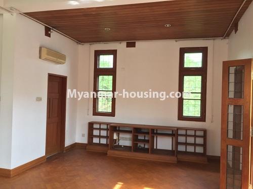 Myanmar real estate - for rent property - No.4581 - Half and two storey landed with four bedrooms for rent near Kandawgyi Park, Bahan! - living room view
