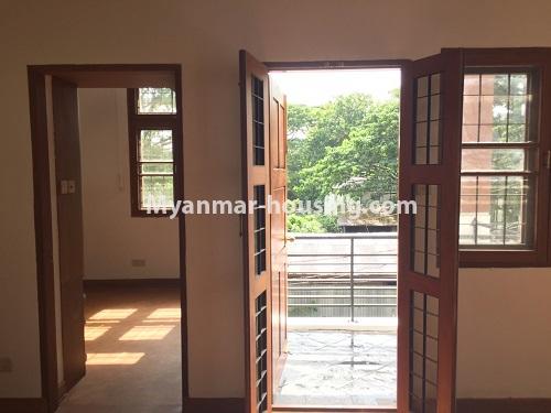 Myanmar real estate - for rent property - No.4581 - Half and two storey landed with four bedrooms for rent near Kandawgyi Park, Bahan! - top floor balcony