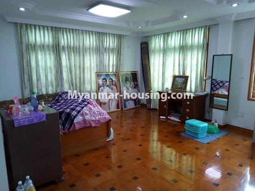 Myanmar real estate - for rent property - No.4583 - Furnished half and two storey landed house for rent in North Dagon! - master bddroom 1 view