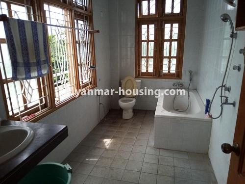 Myanmar real estate - for rent property - No.4583 - Furnished half and two storey landed house for rent in North Dagon! - bathroom view