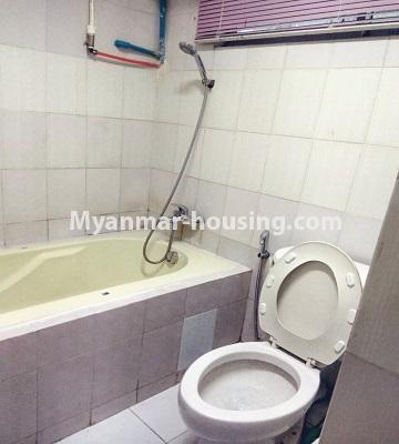 Myanmar real estate - for rent property - No.4586 - Furnished Lamin Thar Yar Condominium room for rent in Mingalar Taung Nyunt! - master bedroom bathroom