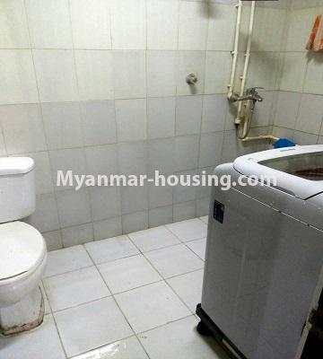 Myanmar real estate - for rent property - No.4586 - Furnished Lamin Thar Yar Condominium room for rent in Mingalar Taung Nyunt! - common bathroom