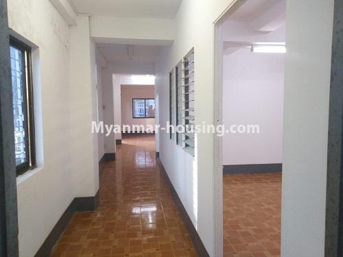 Myanmar real estate - for rent property - No.4587 - Newly renovated apartment room for rent in New University Avenue Road, Bahan! - corridor view