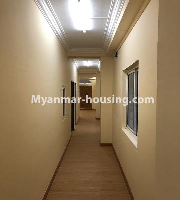 Myanmar real estate - for rent property - No.4591 - Unfinished mini condominium room for rent in Tarmway! - corridor view