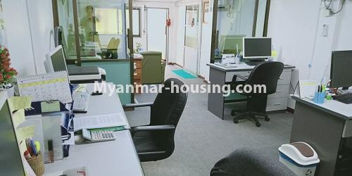 Myanmar real estate - for rent property - No.4592 - First floor apartment room for rent near Kyaikkasan Road, Tarmway!  - office area view