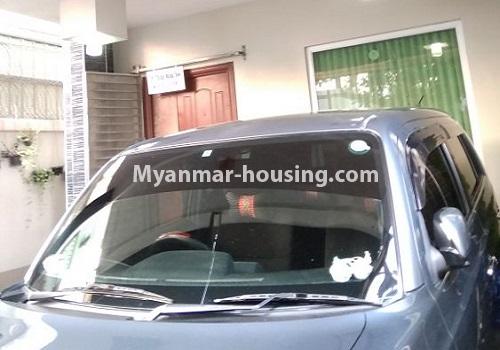 Myanmar real estate - for rent property - No.4595 - Decorated three storey landed house for rent in Chaw Twin Gone Parami Avenue, Yankin! - car parking view