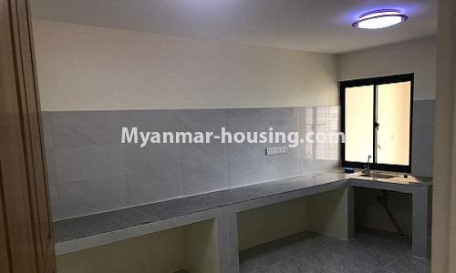 Myanmar real estate - for rent property - No.4598 - Newly built Condominium room for rent near Hladan Junction, Kamaryut! - kitchen view