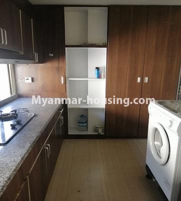 Myanmar real estate - for rent property - No.4599 - Muditar Condominium Small furnished room for rent in Mayangone! - kitchen view
