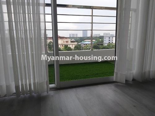 Myanmar real estate - for rent property - No.4600 - Fully furnished condominium room for rent in 7 mile, Mayangone! - outside view from living room balcony