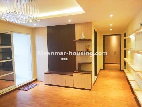 Myanmar real estate - for rent property - No.4601 - Decorated and furnished mini condominium room for rent in Kamaryut! - another view of livng area