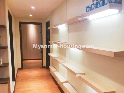 Myanmar real estate - for rent property - No.4601 - Decorated and furnished mini condominium room for rent in Kamaryut! - corridor view