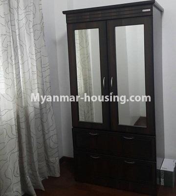 缅甸房地产 - 出租物件 - No.4606 - Furnished apartment for rent in War War Win Housing, Yankin! - wardrobe in bedroom