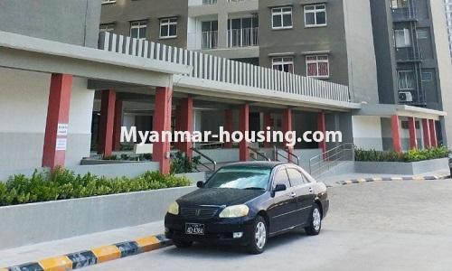 Myanmar real estate - for rent property - No.4608 - Ayar Chan Thar condominium room for rent in Dagon Seikkan! - main gate view