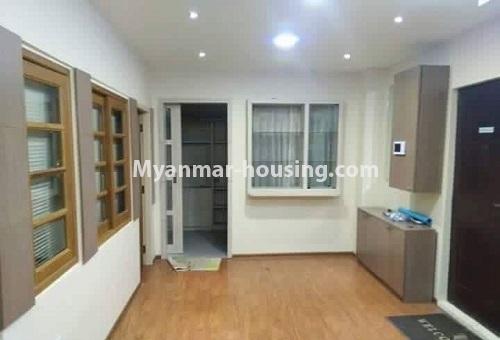 Myanmar real estate - for rent property - No.4613 - Furnished three bedroom condominium room for rent near Hledan Junction! - dining area view