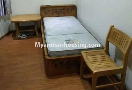 Myanmar real estate - for rent property - No.4613 - Furnished three bedroom condominium room for rent near Hledan Junction! - single bedroom view