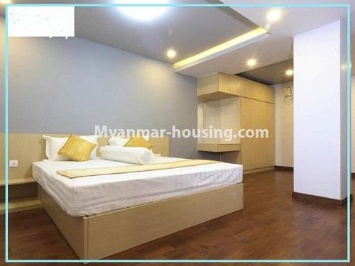 ミャンマー不動産 - 賃貸物件 - No.4614 - One bedroom Sein Lae Aung condominium room for rent in Yankin! - master bedroom view