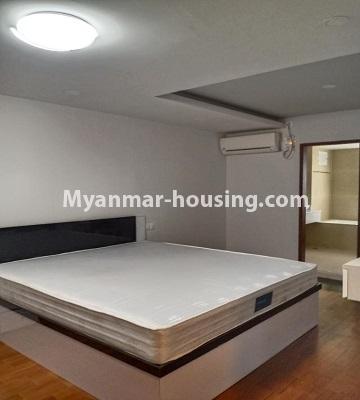 Myanmar real estate - for rent property - No.4615 - Two bedroom Sein Lae Aung condominium room for rent in Yankin! - master bedroom view