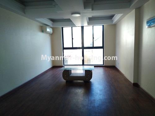 Myanmar real estate - for rent property - No.4616 - Furnished three bedrooms Thazin Condominium room for rent in Ahlone! - anothr view of living room