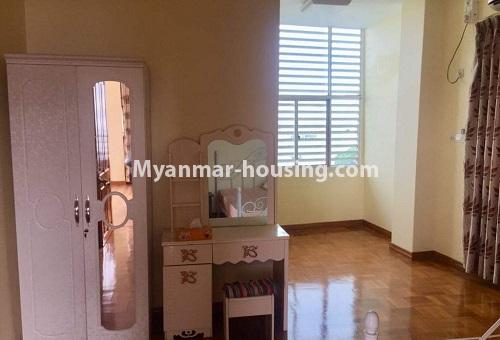 Myanmar real estate - for rent property - No.4617 - Pent House with a panoramic view for rent near Inya Lake! - master bedroom view