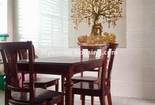 Myanmar real estate - for rent property - No.4617 - Pent House with a panoramic view for rent near Inya Lake! - dining area view