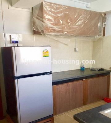 Myanmar real estate - for rent property - No.4618 - Two bedroom Yatana Hninzi condominium room for rent in Dagon Seikkan! - another view of kitchen