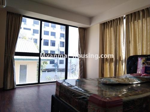 Myanmar real estate - for rent property - No.4622 - Furnished Thazin Condominium room for rent in Ahkibe! - master bedroom 2 view