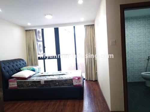 缅甸房地产 - 出租物件 - No.4622 - Furnished Thazin Condominium room for rent in Ahkibe! - master bedroom 3 view