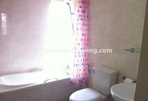 Myanmar real estate - for rent property - No.4623 - Nice room in Nawarat Condo in quiet area for rent! - bathroom view