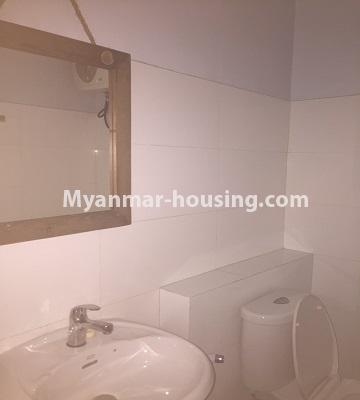 Myanmar real estate - for rent property - No.4624 - Furnished Space Condominium with three bedrooms for rent in Yankin! - bathroom view