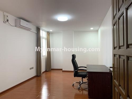 Myanmar real estate - for rent property - No.4626 - Furnished Sinmin Condominium room for rent in Ahlone! - study room view
