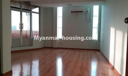 Myanmar real estate - for rent property - No.4627 - Pent house with the panoramic view for rent in Yankin! - living room view