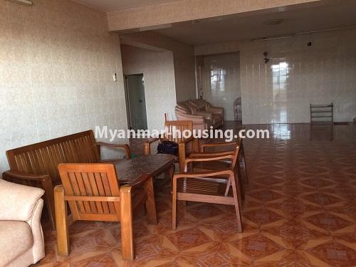 Myanmar real estate - for rent property - No.4628 - Three bedroom Golden Gate Tower room for rent in Pazundaung! - another view of living room