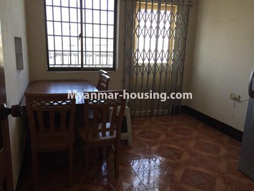 Myanmar real estate - for rent property - No.4628 - Three bedroom Golden Gate Tower room for rent in Pazundaung! - dining area view