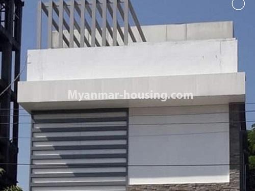 Myanmar real estate - for rent property - No.4629 - Three storey landed house with eight bedrooms for rent in South Okkalapa! - upper view of the house