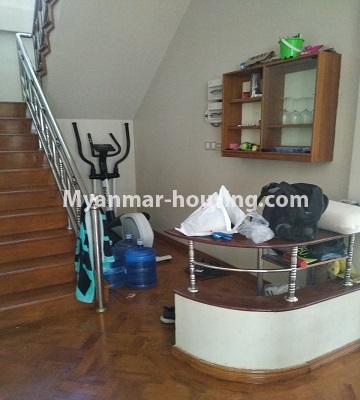 缅甸房地产 - 出租物件 - No.4630 - Two storey landed house with five bedrooms for rent in Thin Gann Gyun! - stair view