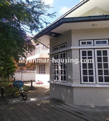 Myanmar real estate - for rent property - No.4630 - Two storey landed house with five bedrooms for rent in Thin Gann Gyun! - compound view