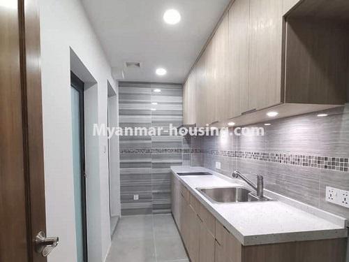 Myanmar real estate - for rent property - No.4631 - Standard Time City Condominium room for rent in Kamaryut. - kitchen view