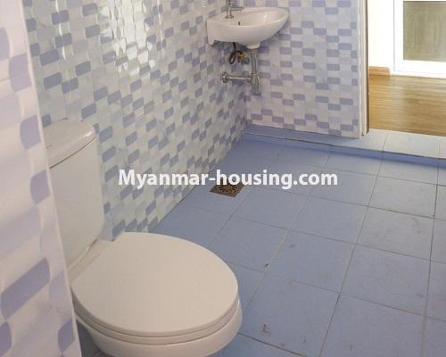 Myanmar real estate - for rent property - No.4633 - Furnished Mahar Swe Condominium room for rent in Hlaing! - common bathroom view