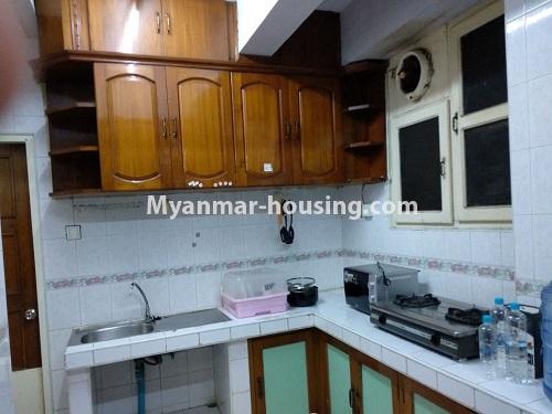 缅甸房地产 - 出租物件 - No.4635 - Furnished University Yeik Mon Condominium room for rent in Bahan! - kitchen view